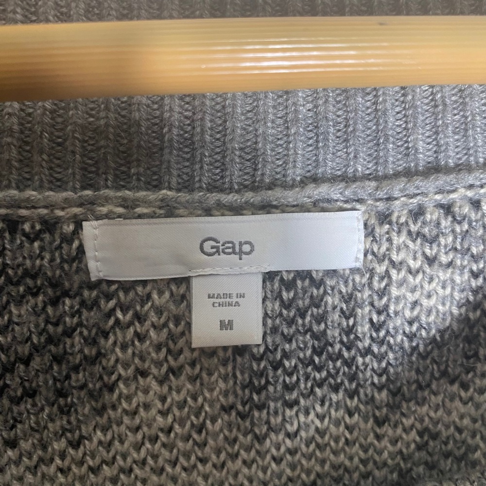 Gap Leopard‎ Print Wool Sweater Womens Size M Long Sleeve Knit Top - Picture 3 of 5